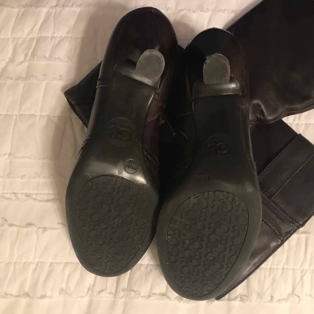 Gianni Bini Brown Leather Boots - Picture 3 of 6